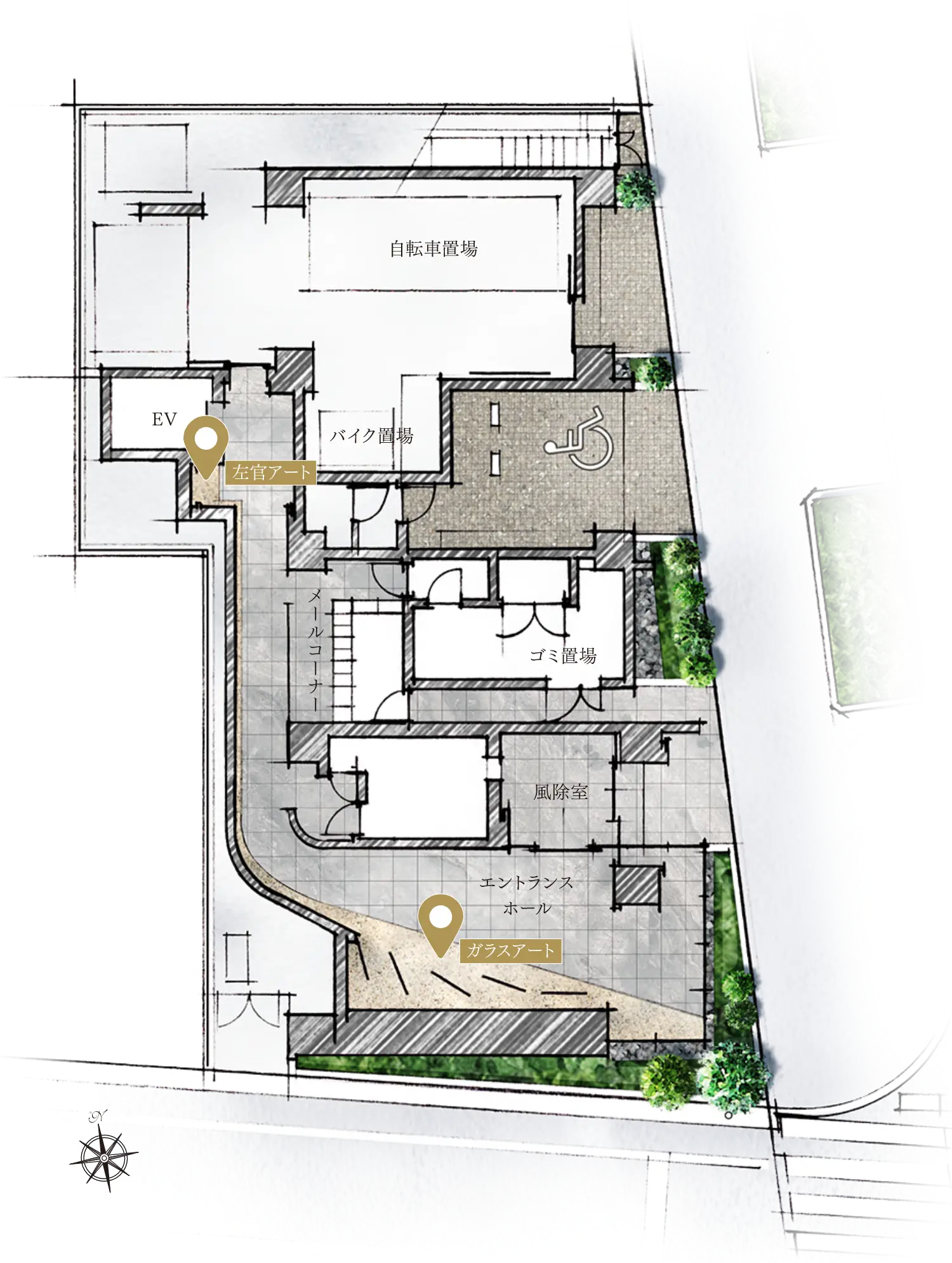 敷地配置完成予想イラスト